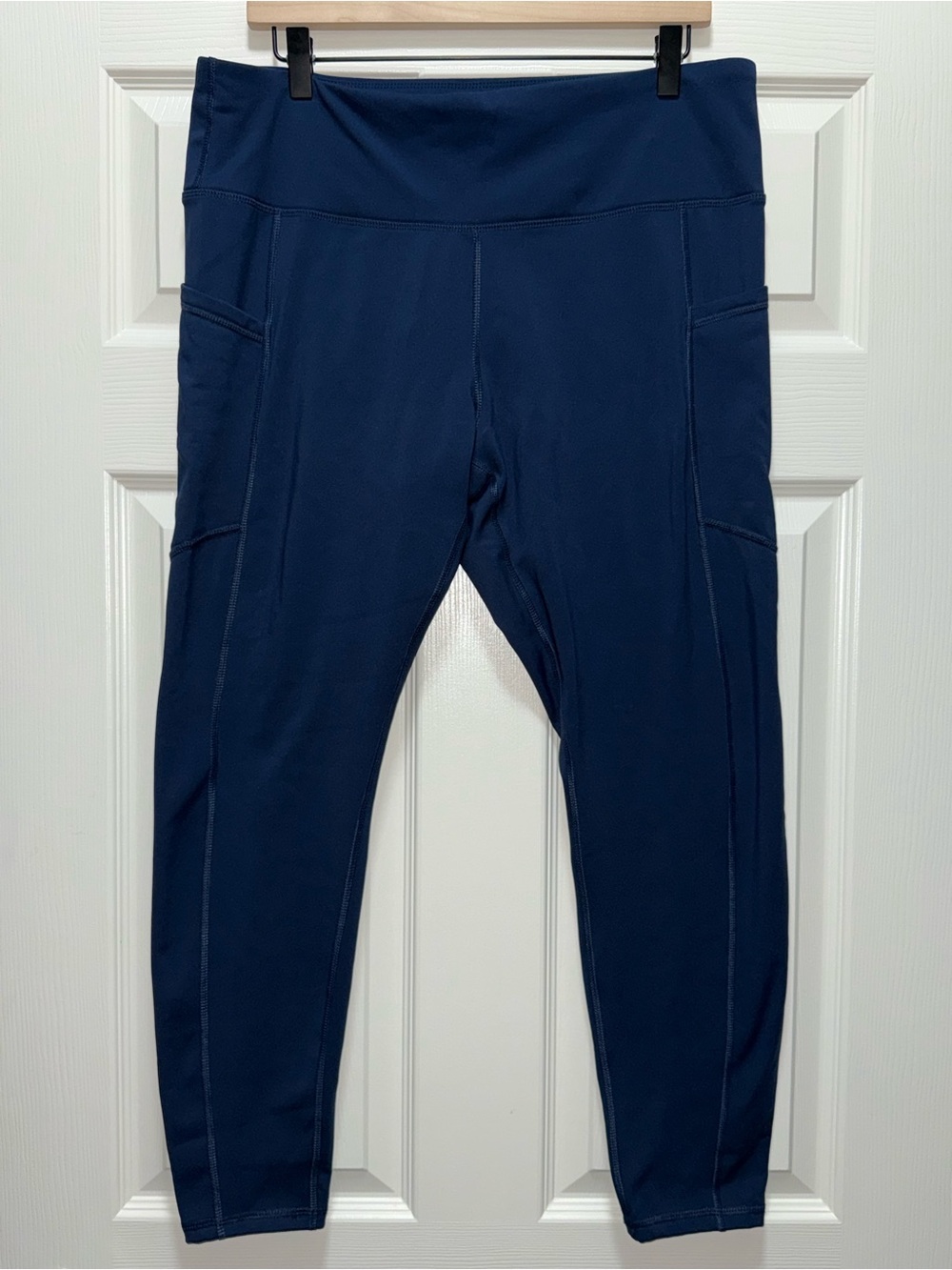 Memberโs Mark XL Blue Extra Warm High Rise Pocket Leggings